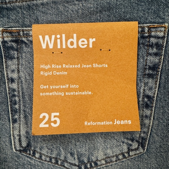 Reformation Wilder High Rise Relaxed Jean Shorts - Picture 4 of 4